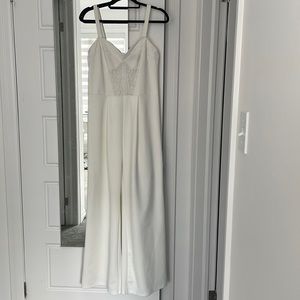 White Romper Wedding Luxe Sz L